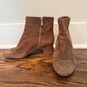 Micheal Kors Brown Suede Booties